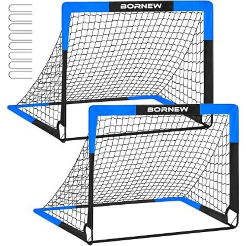 2 Pack Soccer Goal - Backyard & Indoor 7X5 / 6X4 / 4X3 ft Kids Soccer Goals