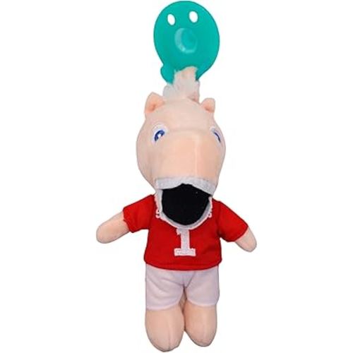 Gamezies Baby Boy and Girl Silicone University of Oklahoma Bloomer Plush Pacifier Collegiately Licensed, Boomer, Removable, Washable Plush Toy CPSIA Tested, BPA-Free 0-6 Months