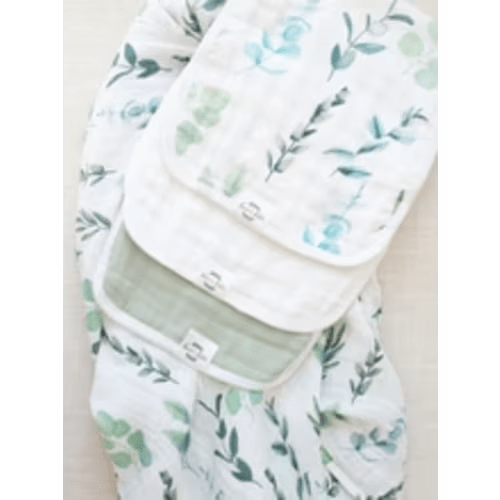Fawn & Foster Organic Premium Burp Cloths - Sage