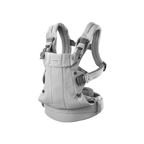 BabyBjörn Baby Carrier Harmony, Light Gray, Woven Mélange, 3-in-1 Ergonomic Baby Carrier, Newborn, Facing-in, Outward-Facing, and Back Carrying Positions Supported (7-40 lbs), Newborn to Toddler