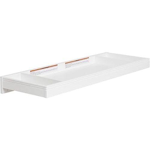 Evolur Audrey Baby Changing Tray for Double Dresser in Stardust | Nursery Dresser Topper with Small Storage Area | Fitted Enclosed Sides | Safety Brackets