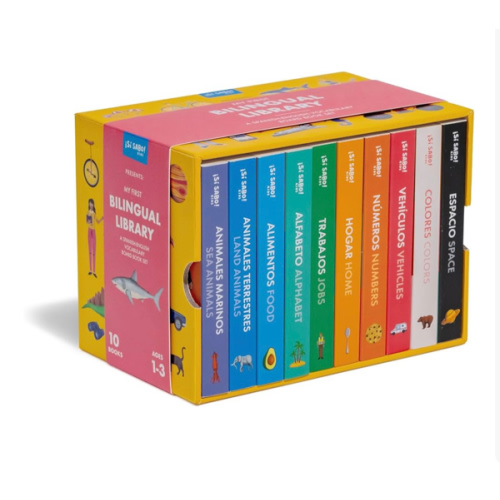 My First Bilingual Library: A Spanish-English Vocabulary Board Book Set of Colors, Numbers, Animals, ABCs, and More (Si Sabo Kids)