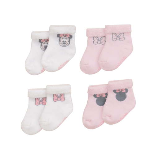 Disney Mickey Mouse Baby Girls' Layette Organic Cotton 4pk Socks - Walmart.ca