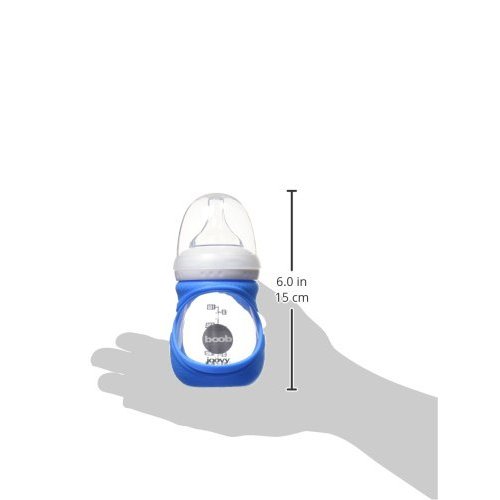 Joovy Boob Glass Bottle & Sleeve, Blue, 5 Ounce - 1 Count (Pack of 1)