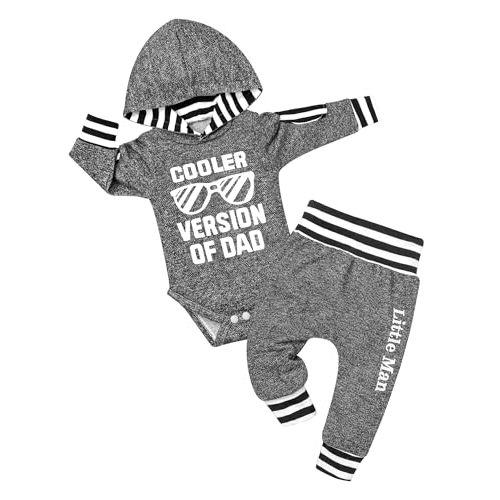 Fommy Newborn Baby Boy Clothes Plaid Letter Print Long Sleeve Hoodies + Long Pants 2PCS Fall Winter Outfits Set