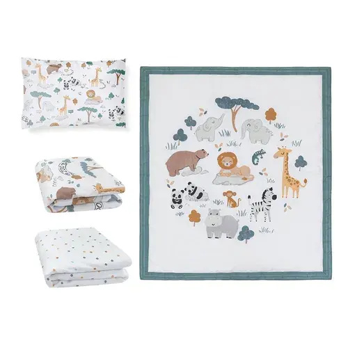 Lolli Living Day At The Zoo 4 Piece Nursery Set | Baby Bunting AU
