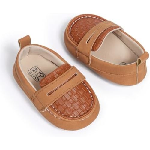 Infant Baby Boys Loafers Soft Sole PU Leather Toddler Moccasins Girls First Walking Crib Dress Shoes