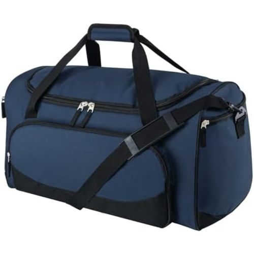 Gym Duffle Bag for Men - 55L Navy Blue Large Duffel Bags for Sports, Workout, Traveling, Durable Heavy Duty Duffel Gear Bag