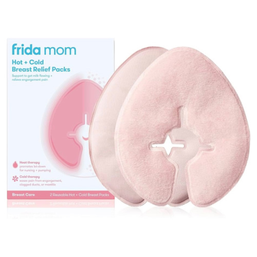 Frida Mom Breast Therapy Packs, Breast Pads, Cold & Hot Pack for Pain Relief, Breastfeeding Essentials for Lactation Support, Mastitis, Engorgement and Pump Aid, Postpartum Recovery, 2pk
