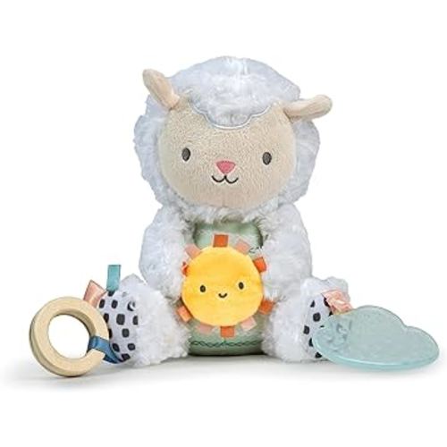 Ingenuity Calm Springs Plush Activity Pal BPA-Free Cloud Teether, Multi-Texture Fabrics, Sheppy