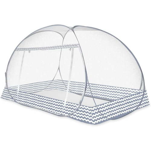 Instant Pop-Up Mosquito Net Tent for Bed | Full Enclosure Design with Ultra-Fine Mesh & Portable Foldable Frame | Indoor/Outdoor Camping, Travel Bed Canopy - Easy Setup & Pack up(Twin Size)