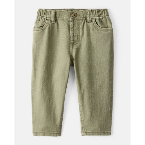 Baby Boy  Tapered 100% Cotton Twill Pants - Green - OshKosh B'gosh | Carter's