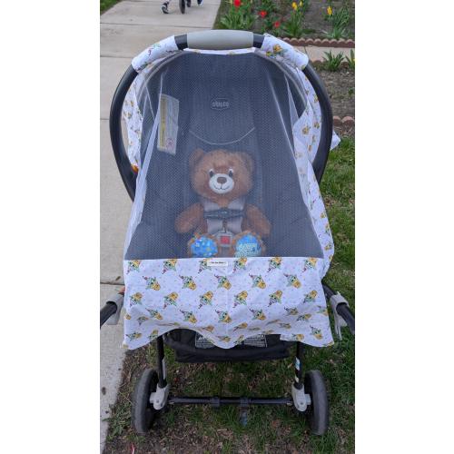 Netted Car Seat Cover Flower, Canopy, Summer Baby, Babyshower Gift, Newborn, Baby Must Haves, Baby Items, Outdoors, Boy, Girl, Breathable