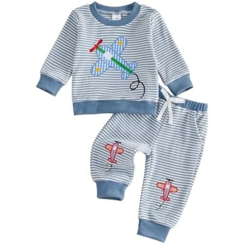 BemeyourBBs Toddler Baby Boy Clothes Graphic Sweatshirt Pants Set Outfit