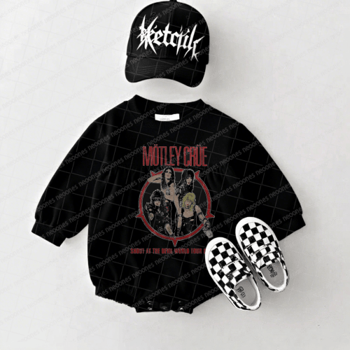 Mötley Crüe Band Romper And Matching Adult Hoodie