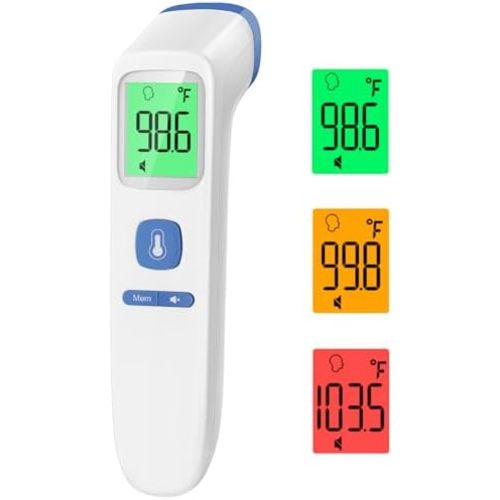 No-Touch Thermometer for Adults, Kids, Babies, 1-Sec Fast Accurate (Blue)