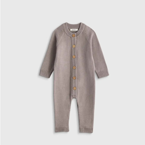100% Organic Cotton Sweater Romper - Baby in Grey