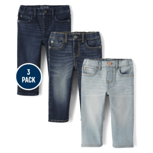 Baby And Toddler Boys Basic Straight Jeans 3-Pack - MULTI | The Children's Place