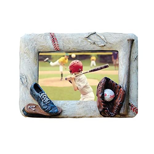 Luai Fashion Handmade Photo Frame 3D Baseball Sports Frame Birthday Gifts for Men,Women,Athletes,Coaches,Teams (White)