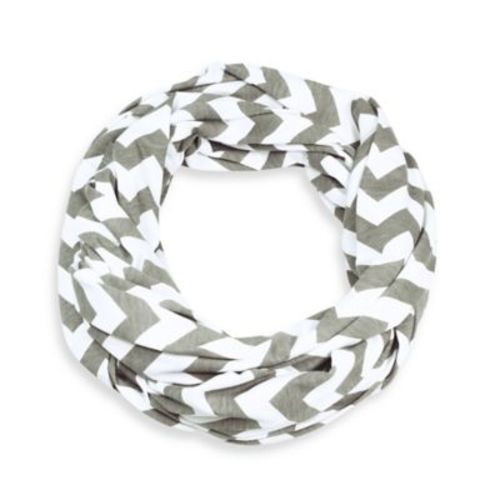 Itzy Ritzy® Nursing Happens™ Infinity Breastfeeding Scarf in White/Taupe - WHITE/TAUPE - ONE SIZE