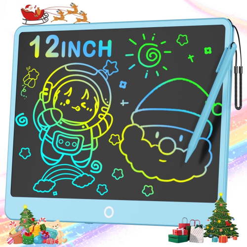 Xueyu 12 Inch LCD Writing Tablet, Colorful Toddler Doodle Board, Erasable Educational Learning Tablet
