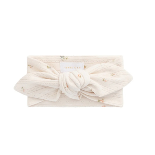 Organic Cotton Pointelle Headband - Sweet Magnolia Simple – Jamie Kay USA