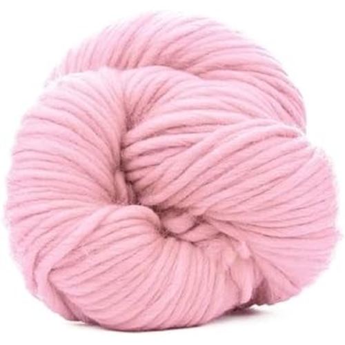 Revolution Fibers | Premium Super Bulky Merino Wool Yarn | 100-Grams of 100% Chunky Weight for Knitting, Crochet, Baby Blanket, Dyed, Felting, Weaving | Candy Floss Pink