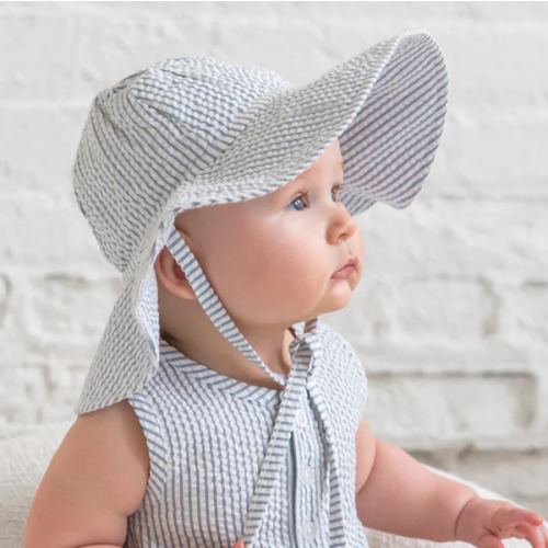 Seersucker Sun Hat