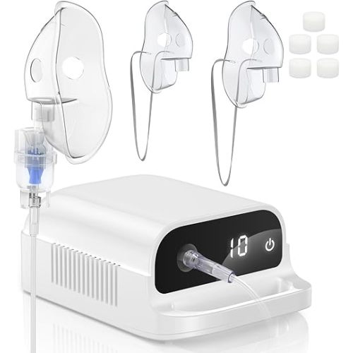 Smart Digital Display Nebulizer for Adults and Children, NEUBULIZER for Home Use, OTC SPACER-0508-V2
