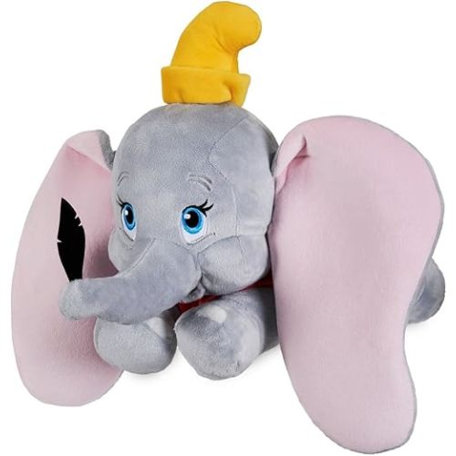 Disney Store Official Dumbo Medium Soft Toy for Kids, Cuddly Character with Fuzzy Texture and Embroidered Details, Floppy Oversized Ears, Disney Plushy Suitable for All Ages.