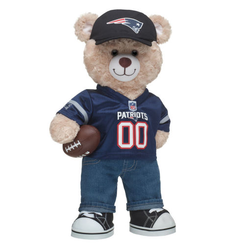 New England Patriots Teddy Bear & Fan Hat Gift Set