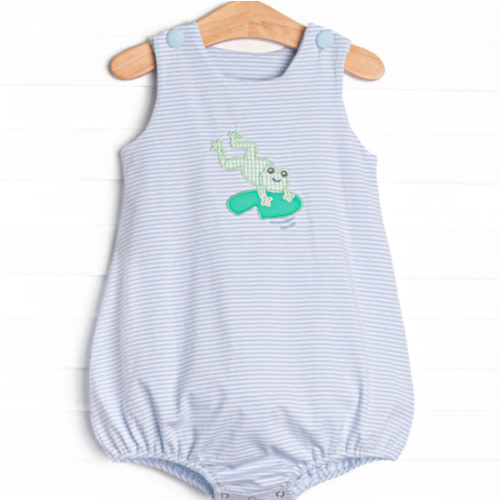 Little Leap Frog Applique Bubble, Blue – Stitchy Fish