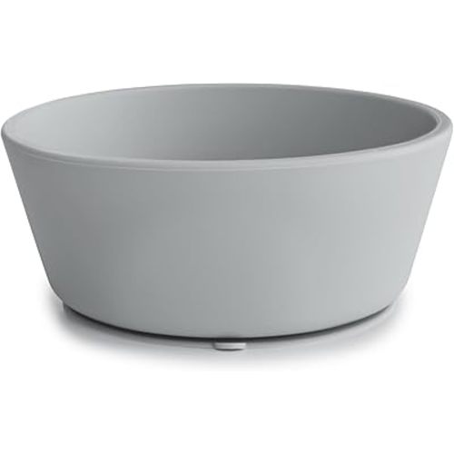 mushie Silicone Suction Bowl | BPA-Free Non-Slip Design (Stone)
