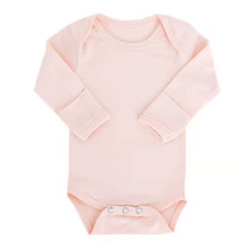 Copper Pearl Long Sleeve Bodysuit-Blush (0-3)