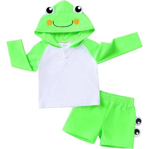 Happy Town Baby Boys Swimsuit Toddler Bathing Suit Long Sleeve Swim Suit Infant Rash Guard
