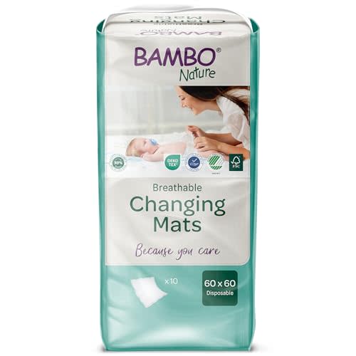 Bambo Nature Changing Mat: Bio-Based, Extra Soft, Ultra Absorbent, and Breathable - 10 Count