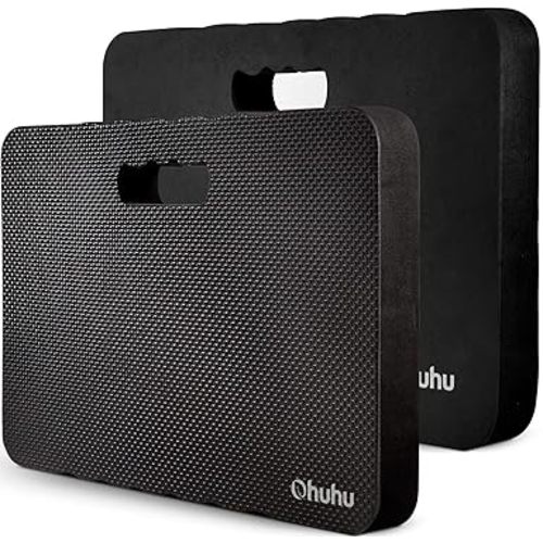 Ohuhu Premium Thick Kneeling Pad, 2-Pack Large Comfortable Gardening Knee Mat with 2 Different Surfaces, Extra Thick Knee Cushion Kneeler for Gardening Work Baby Praying, Gifts for Women Men Seniors