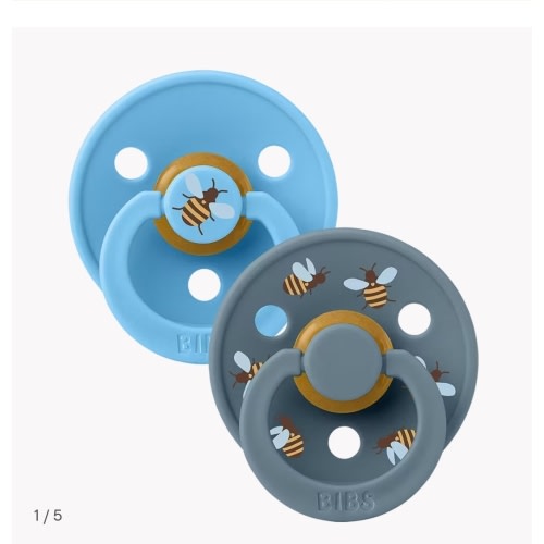 STUDIO Colour Pacifiers 2 pack Bumblebee - Breeze/Petrol