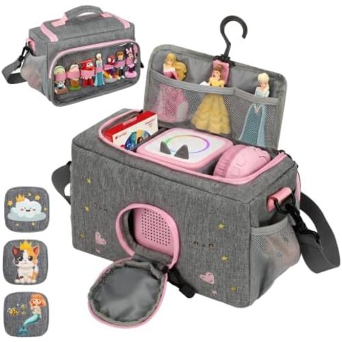 Tonies Figures Carrying Case for Toniebox 1 & 2, 3 Patterns (Pink)