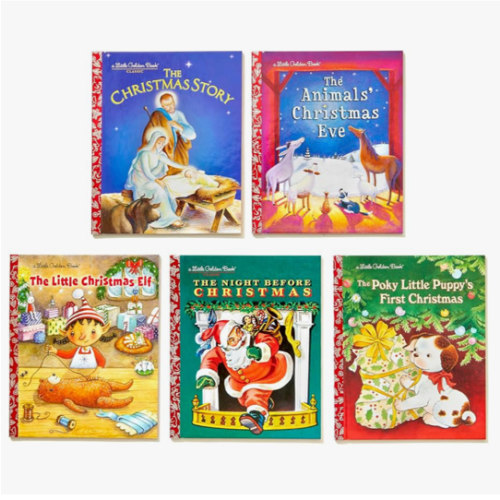 Favorite Little Golden Books for Christmas 5-Book Boxed Set: The Animals' Christmas Eve; The Christmas Story; The Little Christmas Elf; The Night ... The Poky Little Puppy's First Christmas