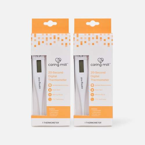Caring Mill™ Digital Thermometer with Case (2-Pack)