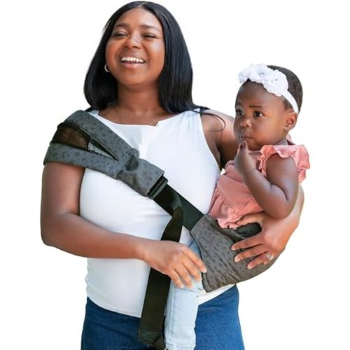 Boppy ComfyHold Cross-Body Hip Baby Carrier - Light, Compact, and Breathable with Wide Comfy Seat and Snug No-Slip Fit, Baby Safety Alliance Verified
