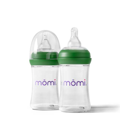 momi vibes breast-like bottle sets - evergreen