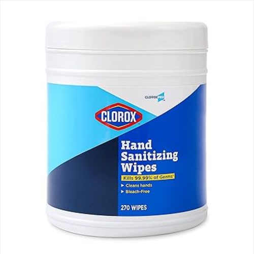 Clorox Pro Alcohol Free Hand Sanitizer Wipes with BZK, Gentle Bleach-Free Sanitizing Wipes for Hands - 0.13% BZK Formula, FDA Registered, Resealable Bulk Canister, 270 Count