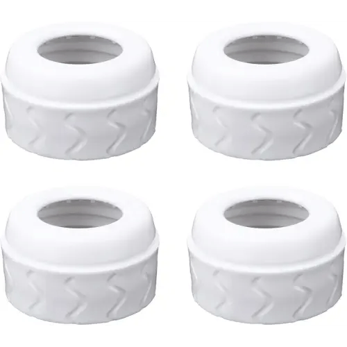 4pcs Bottle Nipple Collars Rings, Compatible with Dr. Brown's Narrow Plastic & Glass Bottles Bottles 4oz & 8oz No Leak or Spills Replacement Bottle Nipple Ring Collars Baby Feeding Accessories