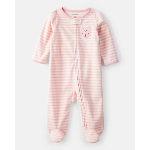 Baby Girl Deer Loose Fit Long-Sleeve Sleep & Play Pajamas - Pink - Carter's | Carter's