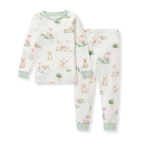Burt's Bees Baby Boys' 2-Piece Long Sleeve Tee and Pants Organic Cotton Pajama Set
