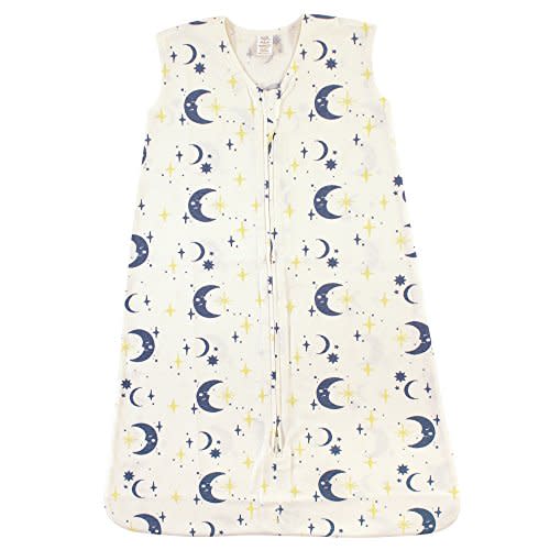Touched by Nature Unisex Baby Organic Cotton Sleeveless Wearable Sleeping Bag, Sack, Blanket, Man In The Moon, 0-6 Months