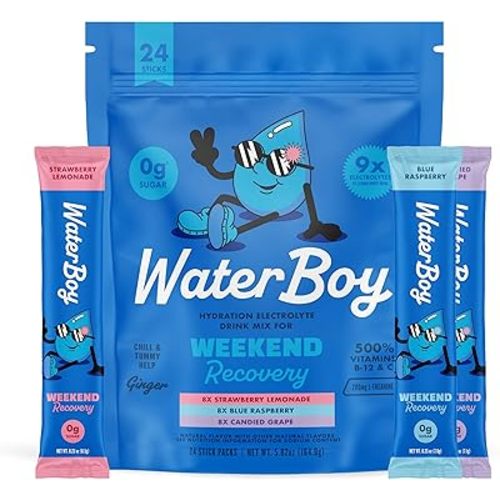 Waterboy Weekend Recovery, Variety Pack, Sugar Free Electrolytes 24ct