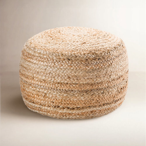 Birch Lane™ Teele 18" Wide Round Pouf Ottoman & Reviews | Birch Lane